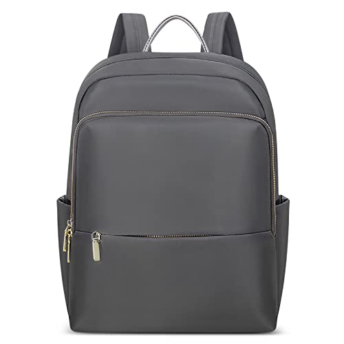 DORRISO Mode Damen Rucksäcke Geschäft Tagesrucksäcke für 14 Zoll Laptop Schulranzen Leicht Reise Rucksäcke Schulter Tasche Tourismus Beiläufig Wasserdicht Frauen Rucksack Dunkel Grau von DORRISO