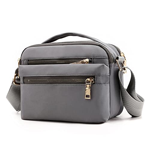 DORRISO Mode Damen Umhängetasche Schultertasche Casual Umhängetaschen Reise Arbeit Lässig Täglich Wasserdicht Damen Tasche Grau von DORRISO