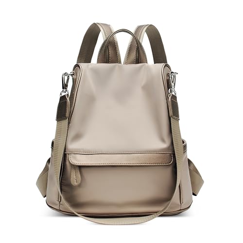 DORRISO Mode Rucksack für Damen Anti Dieb Rucksack Umhängetaschen Reise Rucksack Damen Cityrucksack Leichtgewicht Wasserdicht für Freizeit Büro Urlaub Einkaufen Khaki M von DORRISO