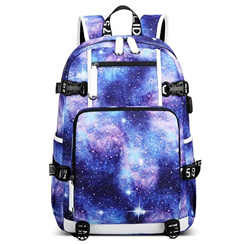 DORRISO Rucksack Herren Reise Schulrucksack Jungen Teenager Daypacks Laptop Rucksack mit USB Ladeanschluss für 14 Zoll Laptop Business Rucksack Casual Reise Schule Rucksack Blauer Sternenhimmel DORRISO Rucksack Herren Reise Schulrucksack Jungen Teenager Daypacks Laptop Rucksack mit USB Ladeanschluss für 14 Zoll Laptop Business Rucksack Casual Reise Schule Rucksack Blauer Sternenhimmel von DORRISO