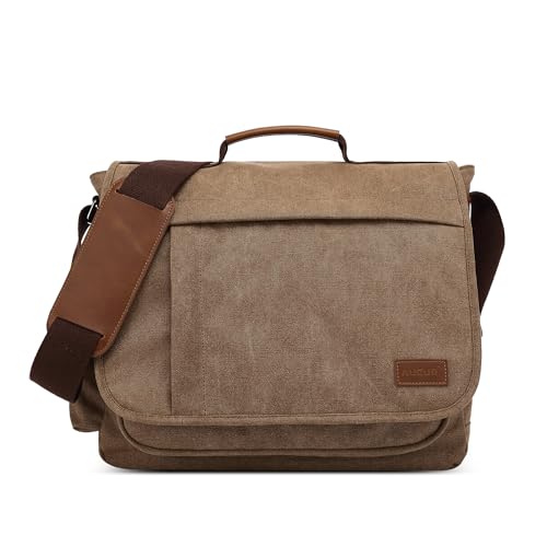DORRISO Umhängetasche Herren Gross Schultertasche Herren Anti Diebstahl Umhängetasche Herren Sling Bag Praktisch Segeltuch Tasche für Radfahren Reisen Lässig Sport Braun DORRISO Umhängetasche Herren Gross Schultertasche Herren Anti Diebstahl Umhängetasche Herren Sling Bag Praktisch Segeltuch Tasche für Radfahren Reisen Lässig Sport Braun von DORRISO