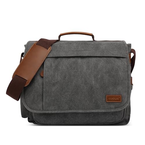 DORRISO Umhängetasche Herren Gross Schultertasche Herren Anti Diebstahl Umhängetasche Herren Sling Bag Praktisch Segeltuch Tasche für Radfahren Reisen Lässig Sport Grau von DORRISO