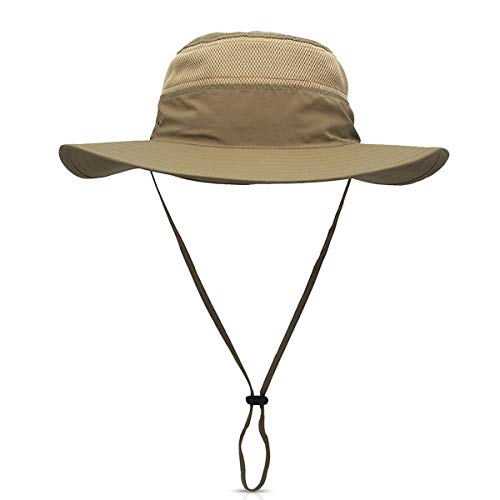 DORRISO Unisex Buschhüte UPF 50+ Strand Faltbar Safarihut Reisen Outdoor Hut Fischerhut Anglerhut Gartenhut Bergsteigen Campinghut Damen Herren Sonnenhut Brown A von DORRISO