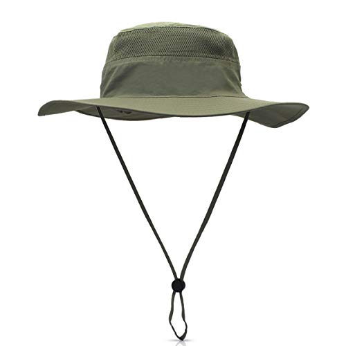 DORRISO Unisex Buschhüte UPF 50+ Strand Faltbar Safarihut Reisen Outdoor Hut Fischerhut Anglerhut Gartenhut Bergsteigen Campinghut Damen Herren Sonnenhut Grün B von DORRISO