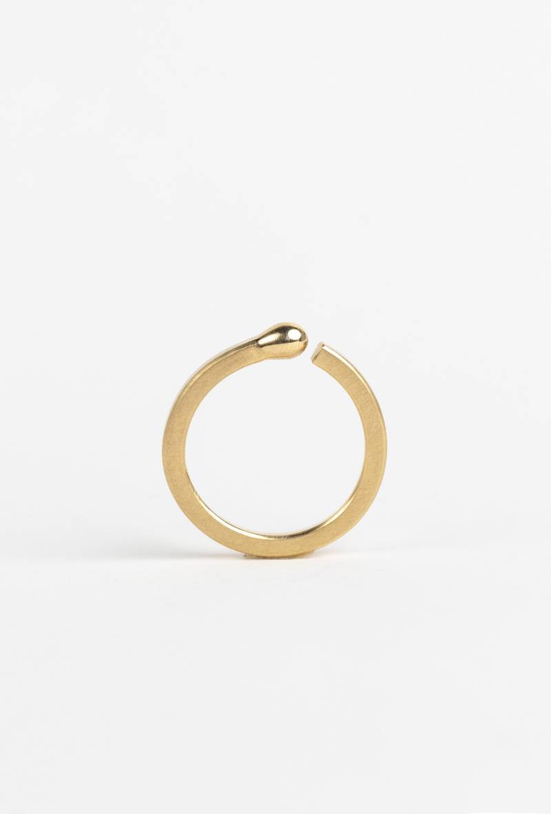 Perfect Match 14K Solid Gold Streichholz Unbeleuchtet Ring. Einzigartiger Unisex-Hochzeitsring. Handgefertigt in Lettland von DOSADORNMENTS