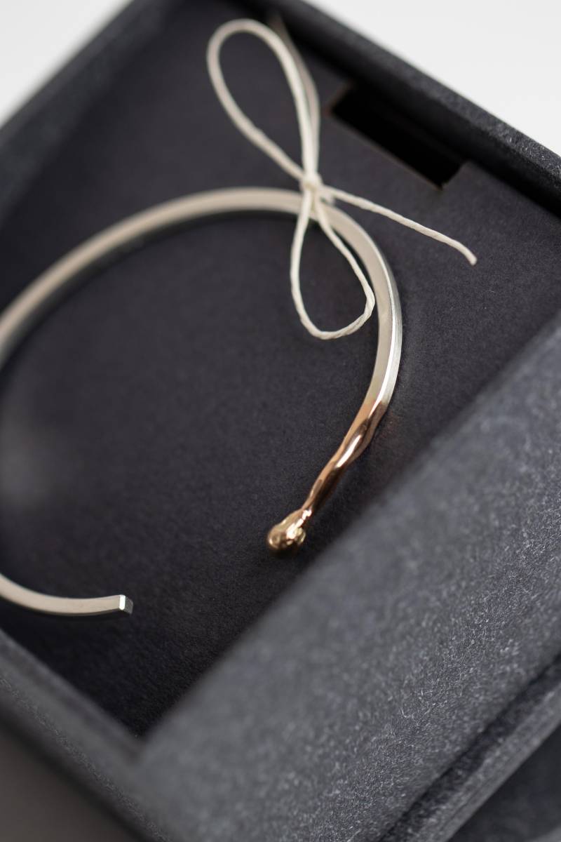 Silber Und Gold Streichholz Manschette Armband. Perfect Match Handgemachter Schmuck Aus Recycelten Edelmetallen. Einzigartiger Statement-Schmuck von DOSADORNMENTS