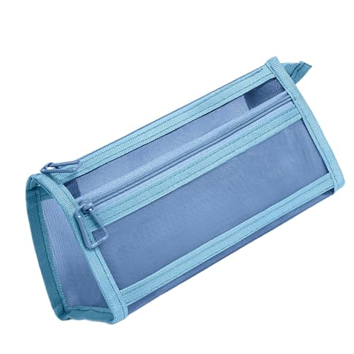 Ästhetische Stiftbeutel Doppelschichten Meshes Stiftkoffer Großer Kapazität Bleistiftbeutel Clear Bleistift Gehäuse Schulbürovorräte Doppelschichten Mesh Bleistiftbeutel Bleistift Case Clear Pen Case von DOSERTY