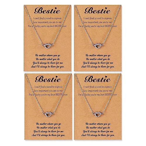 DOSERTY 1 Set geknotete Anhänger-Halskette für Damen und Herren, beste Freundschaftspaar-Halskette, modischer Party-Schmuck, Geschenk, ideal für Mädchen, Frauen, Unisex, geknotete Freundschaft von DOSERTY