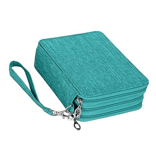DOSERTY Federmäppchen Große Kapazität Stiftetasche Farbstifte Aufbewahrungstasche Bleistift Organizer Farbige Bleistifthalter für Studenten, Seegrün von DOSERTY