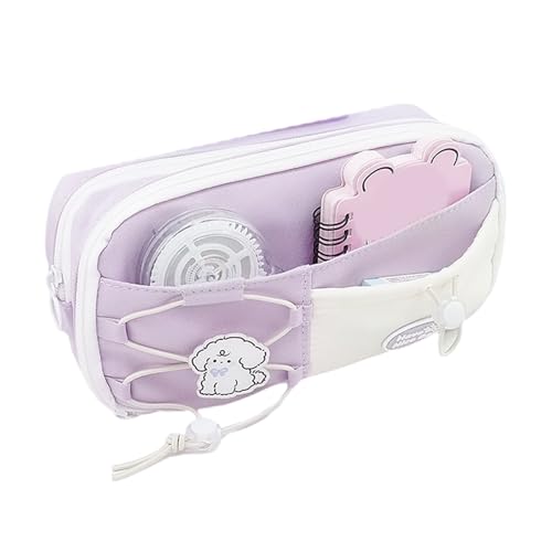 DOSERTY Federmäppchen mit hoher Kapazität, 8 Fächer, Polyester, großes Federmäppchen, Reise-Kosmetiktasche, 23 x 12 x 8 cm, Polyester-Stift, violett DOSERTY Federmäppchen mit hoher Kapazität, 8 Fächer, Polyester, großes Federmäppchen, Reise-Kosmetiktasche, 23 x 12 x 8 cm, Polyester-Stift, violett von DOSERTY