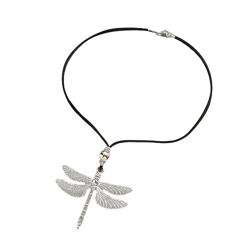 DOSERTY Goth Black Rope Lovely Love Pendant Choker Necklace For Women Elegant Adjustable Chain Cute Libells Jewelry Literary Retro Necklace For Girls, Einheitsgröße, Wie beschrieben, Wie beschrieben von DOSERTY