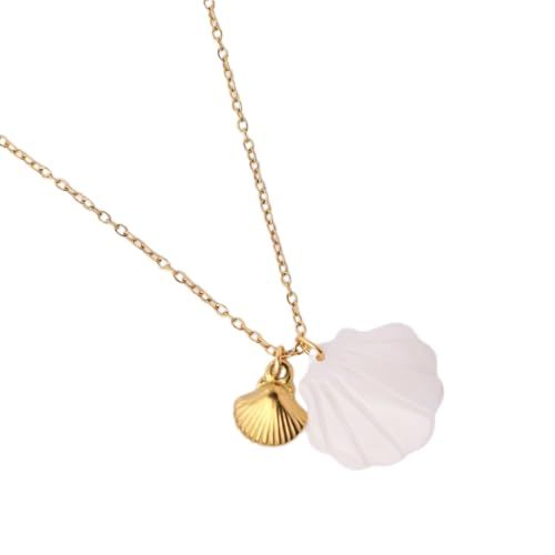 DOSERTY Halskette aus Edelstahl, Delfin/Meeresschildkröten/Seestern/Seashells Anhänger, Choker, verstellbare Länge, Halskette für Damen, für den täglichen Gebrauch, Einheitsgröße, Wie beschrieben, Wie von DOSERTY