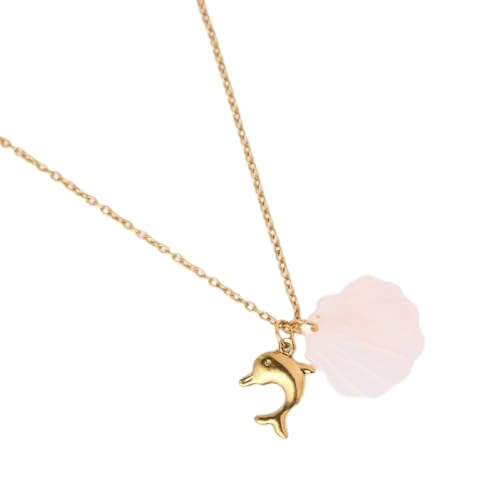 DOSERTY Halskette aus Edelstahl, Delfin/Meeresschildkröten/Seestern/Seashells Anhänger, Choker, verstellbare Länge, Halskette für Damen, für den täglichen Gebrauch, Einheitsgröße, Wie beschrieben, Wie von DOSERTY