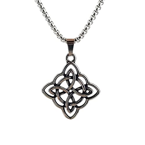 DOSERTY Halskette mit Vintage-Knoten-Anhänger, Halskette, Edelstahl, Knoten-Choker, Schmuck für Herren, Einheitsgröße, Wie beschrieben, Wie beschrieben von DOSERTY