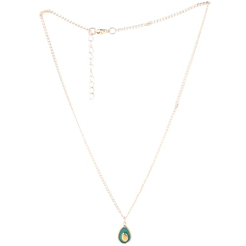 DOSERTY Mehrzweck-Halskette mit Avocado-Anhänger, tragbarer Charm, auffälliger Legierungsschmuck für legere und formelle Anlässe, vielseitiges Mode-Accessoire, Einheitsgröße, Wie beschrieben, Wie von DOSERTY