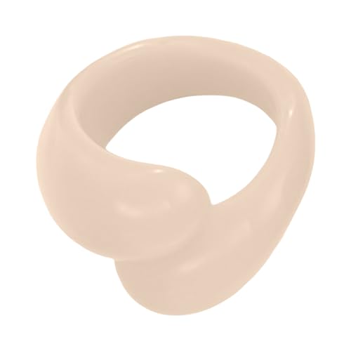 DOSERTY Stilvolle Farbenfrohe Doppeltröpfchenringe Unregelmäßige Geometrische Fingerringe Schmuck Für Partys Und Tägliche Verschleiß von DOSERTY