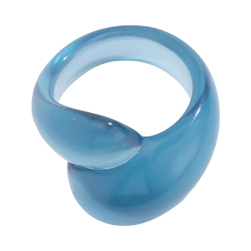 DOSERTY Stilvolle Farbenfrohe Doppeltröpfchenringe Unregelmäßige Geometrische Fingerringe Schmuck Für Partys Und Tägliche Verschleiß von DOSERTY