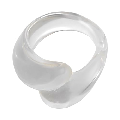 DOSERTY Stilvolle Farbenfrohe Doppeltröpfchenringe Unregelmäßige Geometrische Fingerringe Schmuck Für Partys Und Tägliche Verschleiß von DOSERTY