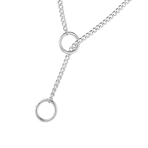 DOSERTY Strudy Alloy Circles Chain Necklace Portable Circles Chain Necklace Charm For Couples And Hip Hop Fashion Lovers Sturdy Rustproof Alloy, Einheitsgröße, Wie beschrieben, Wie beschrieben von DOSERTY