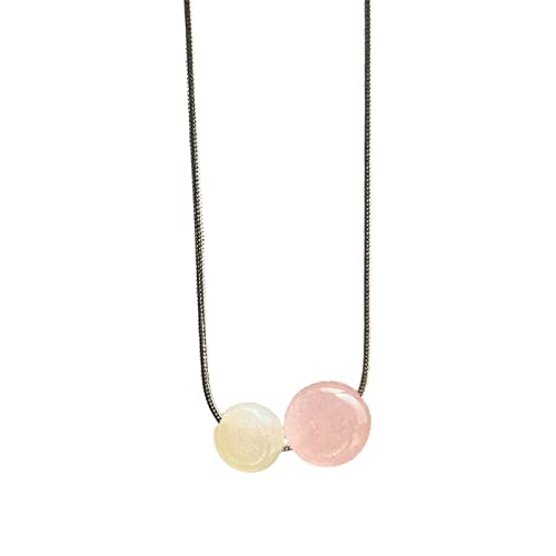 DOSERTY Süße, coole Y2K-Halskette mit rundem Perlenanhänger, modisch, Punk, Hip-Hop-Halskette für Männer und Frauen, Schmuckzubehör, einzigartig, handgefertigt, Einheitsgröße, Wie beschrieben, Wie von DOSERTY