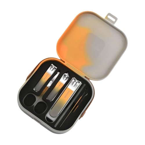 Maniküre-Set, Reise-Minis-Nagelknipser-Set, Pediküre-Pflegewerkzeug, 6-teiliges Edelstahl-Pflege-Set für Damen und Herren, Nagelpflegeset, Maniküre-Pflege-Set mit Reiseetui von DOSERTY