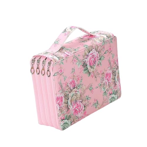 Multifunktionales großes Künstler-Federmäppchen, großes Fassungsvermögen, Stifthalter, 200 Fächer, Reißverschluss, Organizer-Tasche, Künstleretui, a von DOSERTY