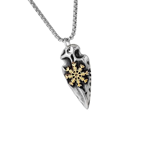 Praktische, stabile Edelstahl-Halskette mit Kompass-Anhänger für Herren, in elegantem, lebendigem Farb-Finish, einzigartige Designs von DOSERTY
