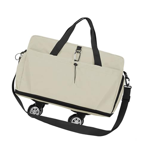 Turnbeutel Große Kapazität Reisetasche Erweiterbar Fitness Tasche mit Trocken- und Nasstrennung Rollen Sporttasche Weekender Tasche Sporttasche Reisetasche Erweiterbar Turnbeutel mit Trocken von DOSERTY