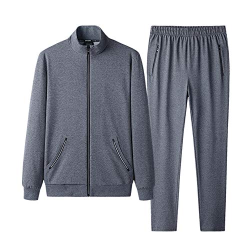 DOSLAVIDA Herren 2-teiliges Jogging-Sweatanzüge Casual Athletic Trainingsanzug Set Full Zipper Training Sportswear Anzüge - - X-Large von DOSLAVIDA