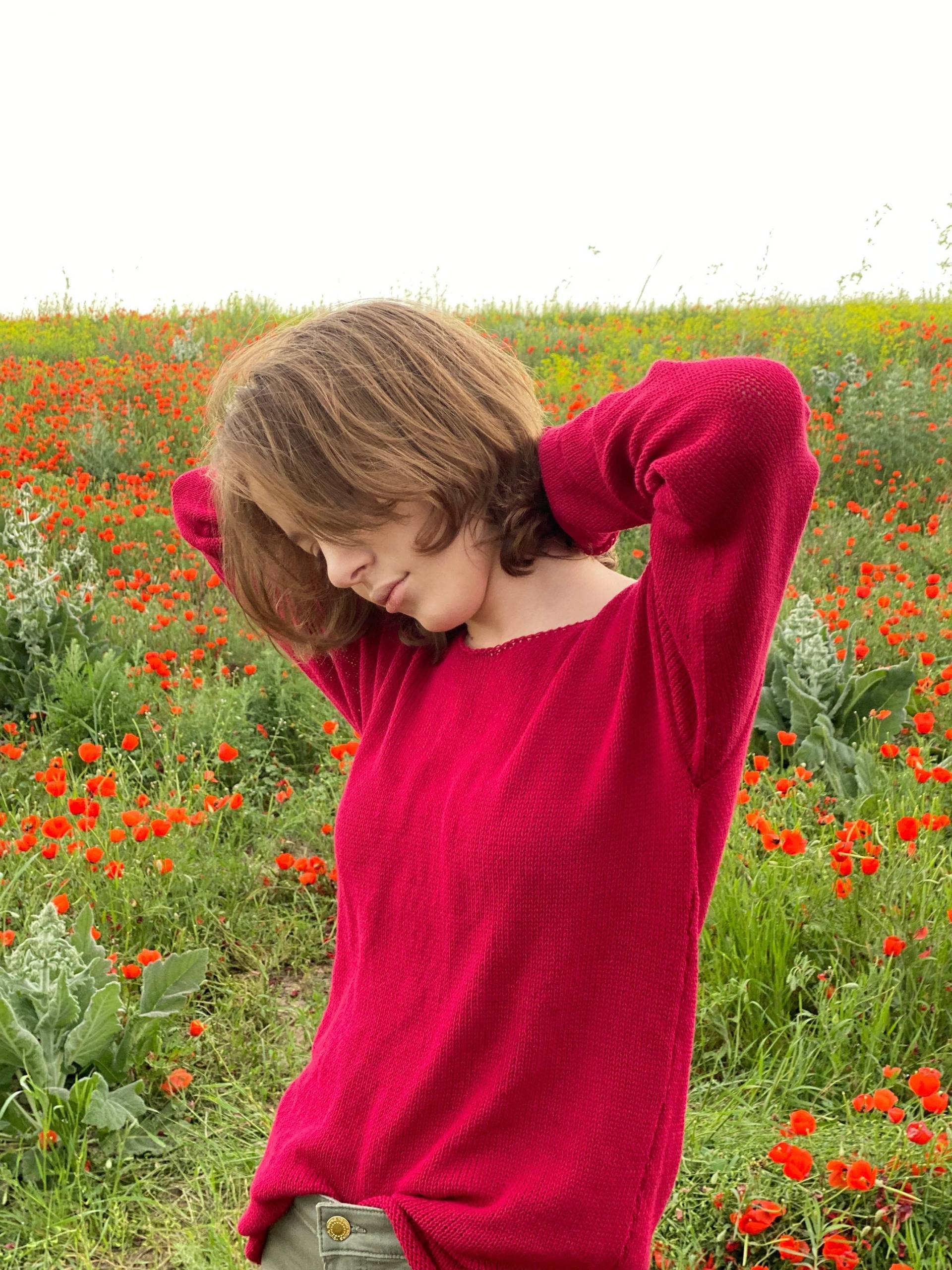 Baumwoll-Strick-Durchsickerpullover Für Frauen. Locker Gestricktes Langarm-Sommerpullover. Oversized Pullover. Strand Strickpullover Nach Maß Baumwoll-Strick-Durchsickerpullover Für Frauen. Locker Gestricktes Langarm-Sommerpullover. Oversized Pullover. Strand Strickpullover Nach Maß von DOSSOVAwear