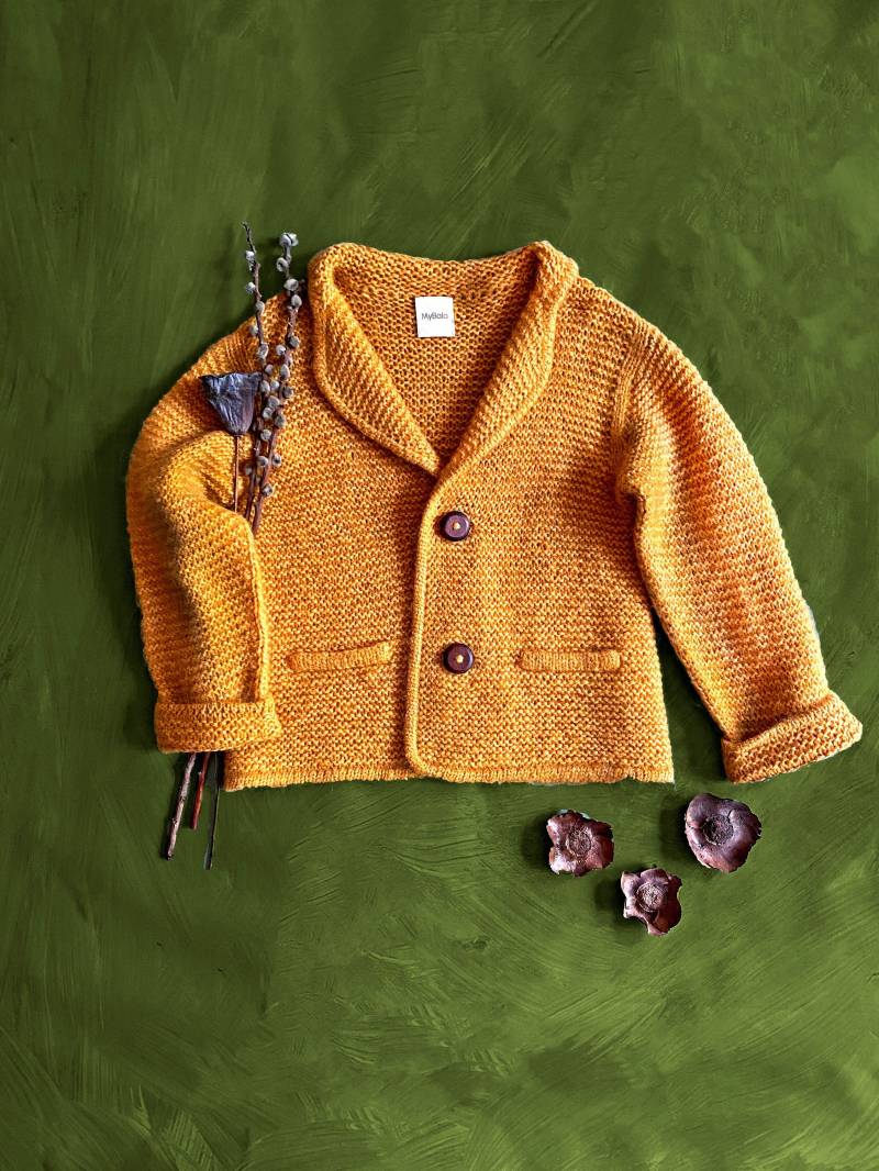 Baby Blazer Grobstrick Strickjacke Für Kleinkinder von DOSSOVAwear