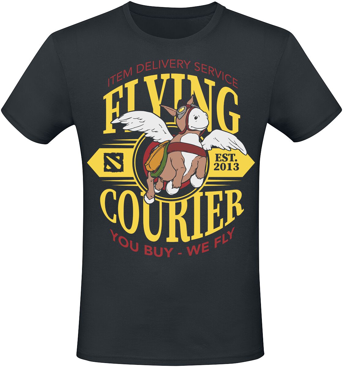 DOTA 2 - Gaming T-Shirt - Flying Courier - S bis XXL - für Männer - Größe S - schwarz  - EMP exklusives Merchandise! von DOTA 2
