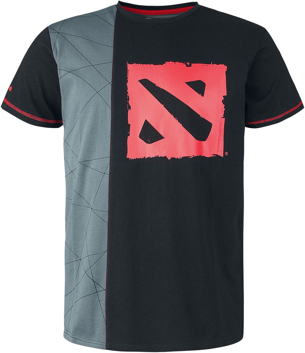 DOTA 2 - Gaming T-Shirt - Team Up - S bis L - für Männer - Größe S - schwarz/grau  - EMP exklusives Merchandise! von DOTA 2