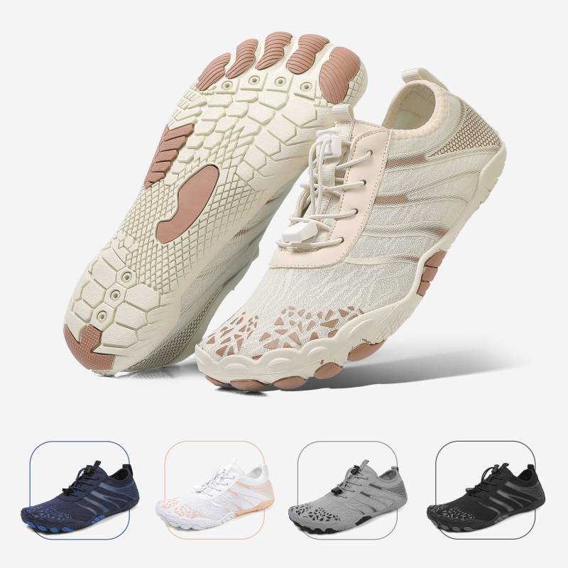 DOTALES - FlowStep Barfußschuhe Beige/Braun 43 von DOTALES