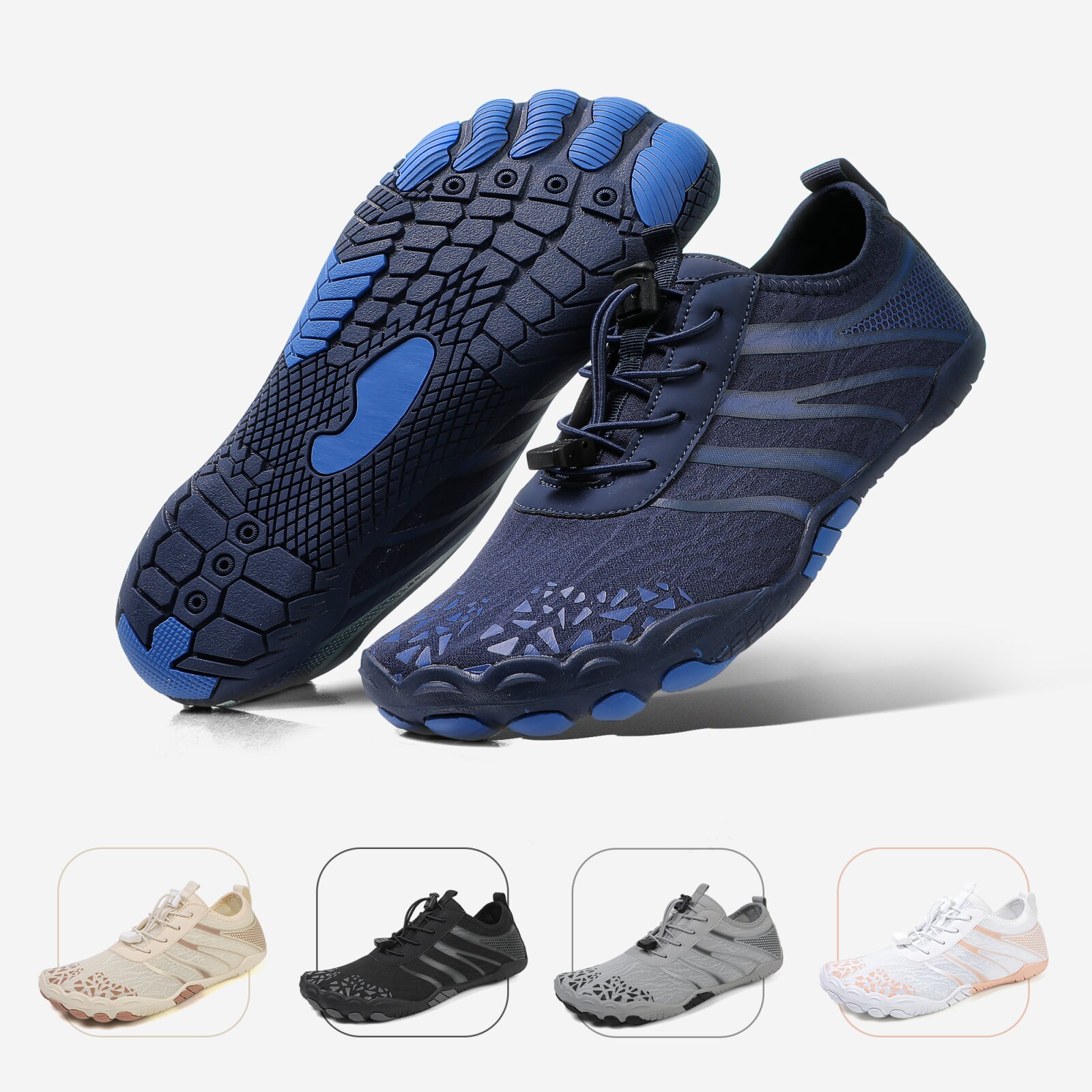 DOTALES - FlowStep Barfußschuhe Dunkelblau 41 von DOTALES