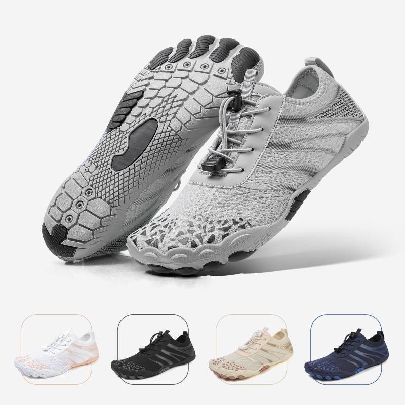 DOTALES - FlowStep Barfußschuhe Grau/Schwarz 36 von DOTALES