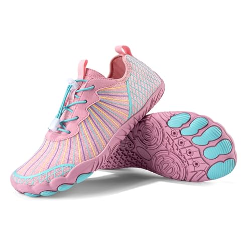 DOTBUY-SHOP Badeschuhe für Herren Damen, Barfussschuhe, Leichte Wasserschuhe, Sommer Wassersportschuhe, Schnell Trocknend Schwimmschuhe, Strandschuhe rutschfeste für Schwimmen (Rosa Stil,40) von DOTBUY-SHOP