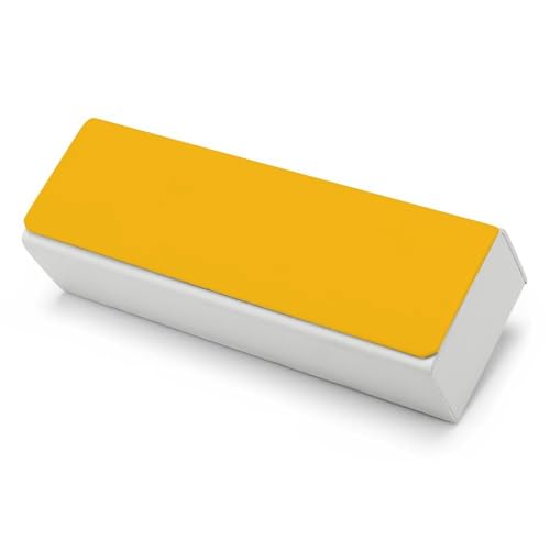 DOTBUY-SHOP Brillenetui Hardcase Groß, Einfarbig Tragbare Hartschalen Brillenetui für Damen Herren Kinder Brillenbox Lesebrille Sonnenbrillenetui mit Weichem Innenfutter Brillentuch (Gelb) von DOTBUY-SHOP