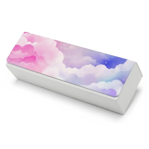 DOTBUY-SHOP Brillenetui Hardcase Groß, Himmel 3D Tragbare Hartschalen Brillenetui für Damen Herren Kinder Brillenbox Lesebrille Sonnenbrillenetui mit Weichem Innenfutter Brillentuch (Rosa) von DOTBUY-SHOP