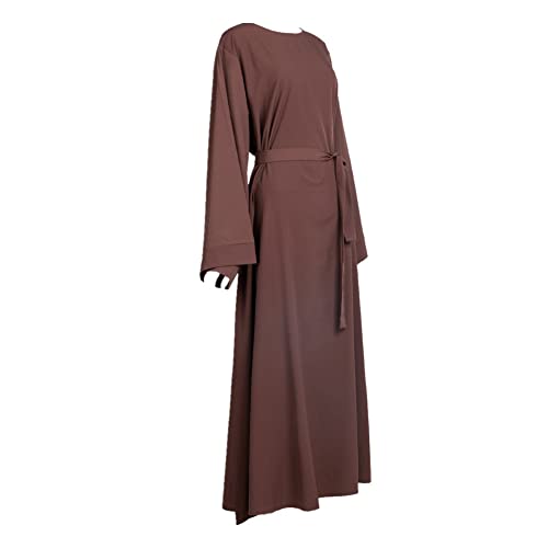 DOTBUY-SHOP Damen Muslim Lange Robe Muslimisches Kleid Ohne Hijab Naher Osten Dubai Türkei Arab Islamischer Ramadan Sommerkleid Gebetskleidung Abaya für Frauen von DOTBUY-SHOP