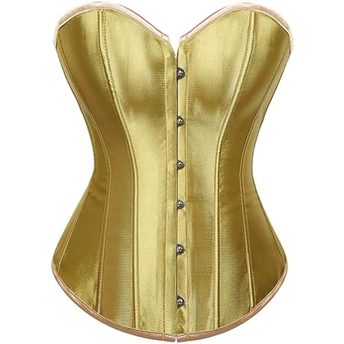 DOTBUY-SHOP Korsett Bauchweg Damen, 2023 Corsage Oberteil Vintage Korsage Vollbrust Corsage Top Wäsche Gothic Satin Shaper Bustier Corset Korsage von DOTBUY-SHOP