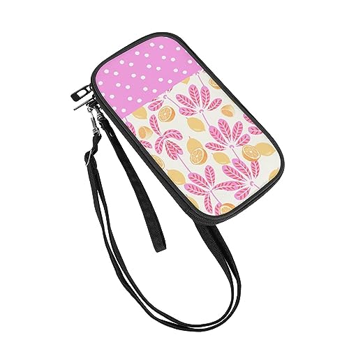 DOTBUY-SHOP Reisepass Tasche Familie Reiseorganizer,Zitrone Muster Reisepasshülle Familie 4 Pässe, Reisepass Brieftasche Reisedokumententasche Reisepass Organizer für Damen Männer (Rosa Blätter) von DOTBUY-SHOP