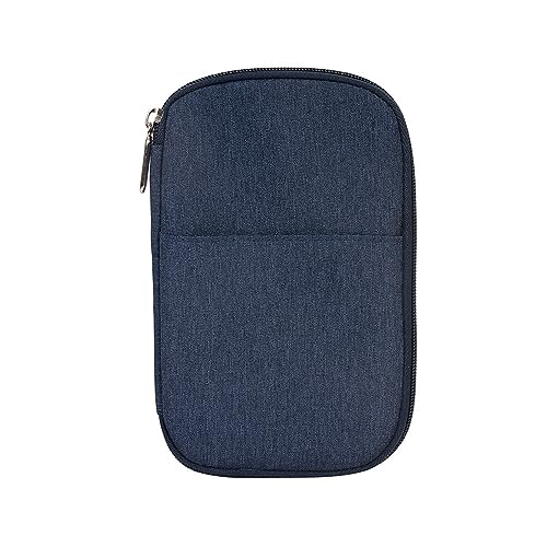 DOTBUY-SHOP Reisepasshülle Damen Männer, Oxford Reisepass Organizer, Tragbarkeit Passport Cover für Kreditkarten, Ausweis und Reisedokumente (Marineblau,3PC) von DOTBUY-SHOP