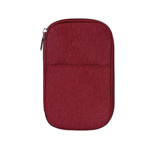 DOTBUY-SHOP Reisepasshülle Damen Männer, Oxford Reisepass Organizer, Tragbarkeit Passport Cover für Kreditkarten, Ausweis und Reisedokumente (Rot,1PC) von DOTBUY-SHOP