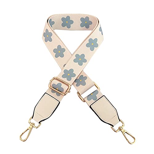 Verstellbarer Schultergurt für Taschen, DOTBUY-SHOP Damen & Herren Elegant Blumen Breiter Taschengurt DIY Zubehör Taschenriemen für Schultertasche Tragetaschen Handtaschen (Beige Weiß,Einheitsgröße) von DOTBUY-SHOP