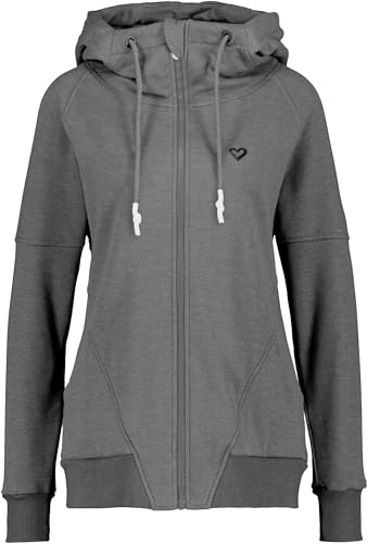 DOTIN Damen Sweatjacke Kapuzenpullover Winter Sweatshirts Kapuzenjacke Hoodie Jacke mit Kapuze Fleece Zip Hooded Jacket, N-Grau, S von DOTIN