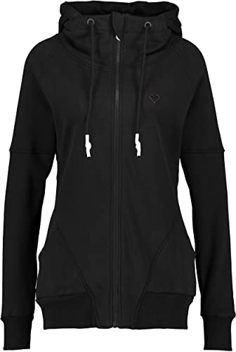 DOTIN Damen Sweatjacke Kapuzenpullover Winter Sweatshirts Kapuzenjacke Hoodie Jacke mit Kapuze Fleece Zip Hooded Jacket, Schwarz, XXL von DOTIN