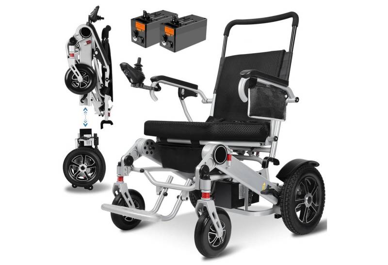 DOTMALL Elektrischer Rollator Tripaide 40KM Rollstuhl Elektrisch Faltbar mit 2 * 12AH Batterien von DOTMALL