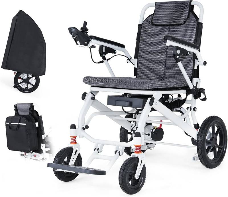 DOTMALL Elektrischer Rollator mit 2 *12 Ah LithiumAkku, 48 km Reichweite, Faltbarer Elektrorollstuhl von DOTMALL