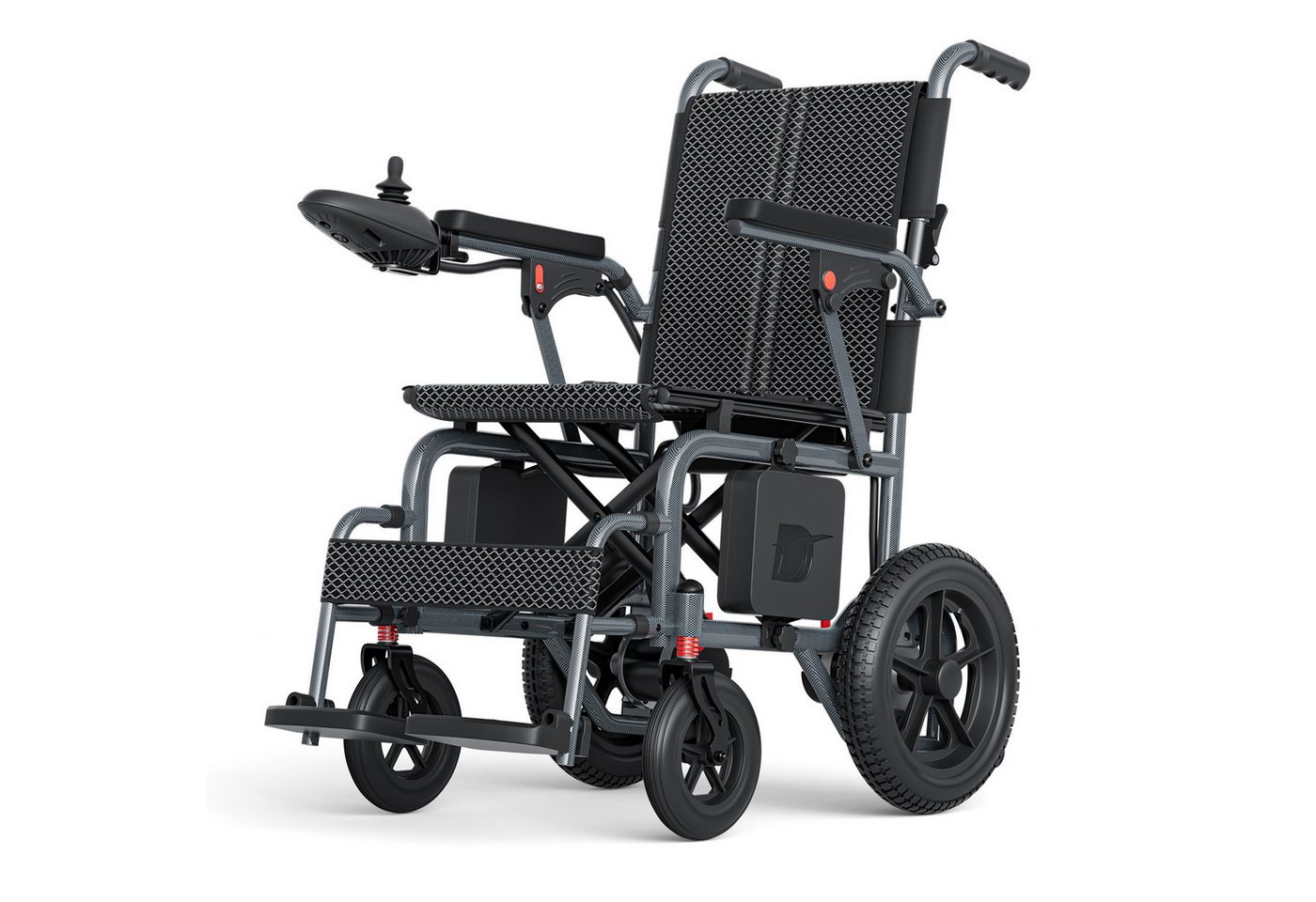 DOTMALL Rollator Faltbarer Elektrorollstuhl mit Fußstütze, 25km Reichweite bis150kg von DOTMALL